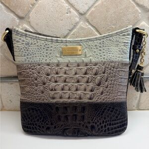 Brahmin Jody Crocodile Embossed Shoulder Bag